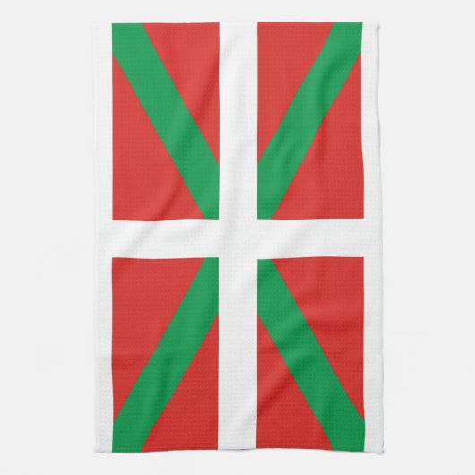 Linge De Cuisine Drapeau de Pais Vasco (Espagne) (Vertical)