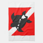 Linge De Cuisine Drapeau de piqué d'Hawaï (Vertical)