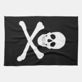 Linge De Cuisine Drapeau de pirate (crâne et os croisés) (Jolly rog (Horizontal)