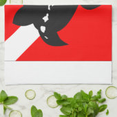 Linge De Cuisine Drapeau de plongée Hawaii (Plié)