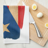 Linge De Cuisine Drapeau de Porto Rico (Quart Plié)