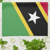 Linge De Cuisine Drapeau de Saint-Kitts-et-Nevis (Plié)
