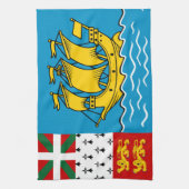 Linge De Cuisine Drapeau de Saint-Pierre-et-Miquelon (Vertical)