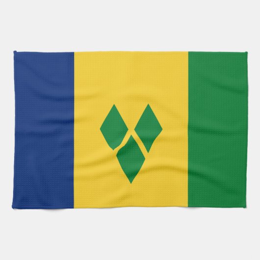 Linge De Cuisine Drapeau de Saint-Vincent (Horizontal)