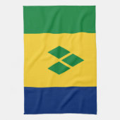 Linge De Cuisine Drapeau de Saint-Vincent (Vertical)