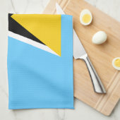 Linge De Cuisine Drapeau de Sainte-Lucie (Quart Plié)