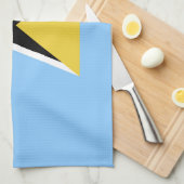 Linge De Cuisine Drapeau de Sainte-Lucie (Quart Plié)