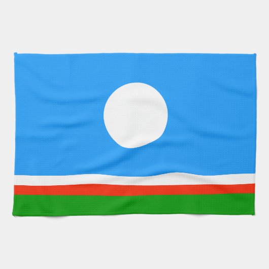 Linge De Cuisine Drapeau de Sakha (Horizontal)