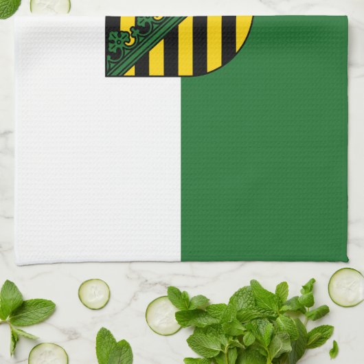 Linge De Cuisine Drapeau de Saxe (Plié)