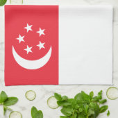 Linge De Cuisine Drapeau de Singapour (Plié)