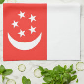 Linge De Cuisine Drapeau de Singapour (Plié)