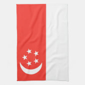 Linge De Cuisine Drapeau de Singapour (Vertical)