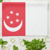 Linge De Cuisine Drapeau de Singapour (Plié)