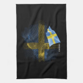 Linge De Cuisine drapeau de Suède (Vertical)