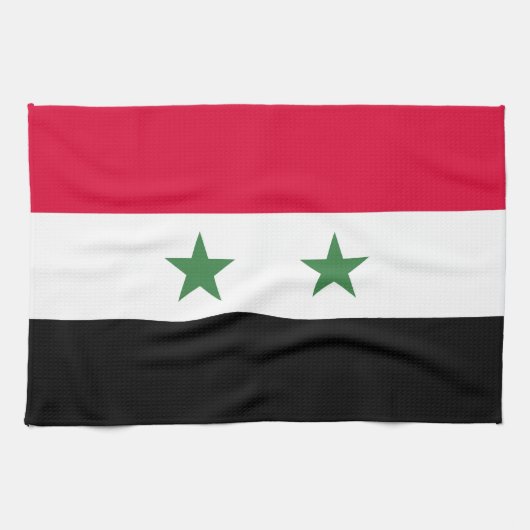 Linge De Cuisine Drapeau de Syrie (Horizontal)