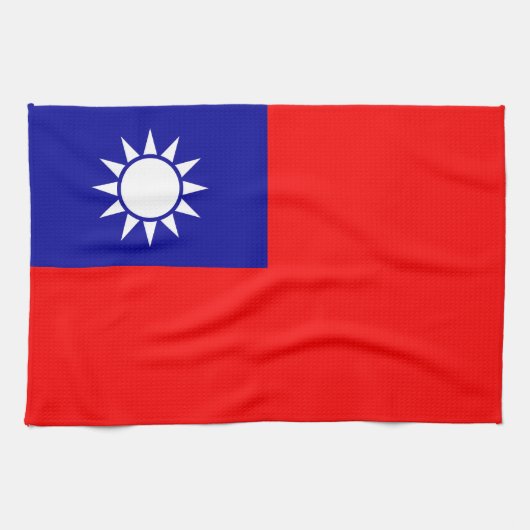 Linge De Cuisine Drapeau de Taïwan (Horizontal)