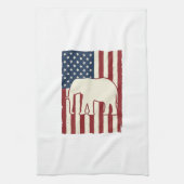 Linge De Cuisine Drapeau d'éléphant patriotique Conception de vecte (Vertical)