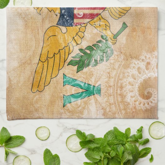 Linge De Cuisine Drapeau des Îles Vierges (Plié)