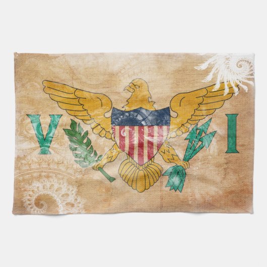 Linge De Cuisine Drapeau des Îles Vierges (Horizontal)