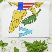 Linge De Cuisine Drapeau des Îles Vierges américaines (Plié)