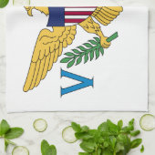Linge De Cuisine Drapeau des îles Vierges américaines patriotiques (Plié)