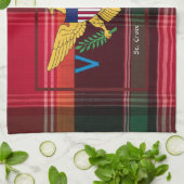 Linge De Cuisine Drapeau des îles Vierges américaines Ste Croix USV (Plié)