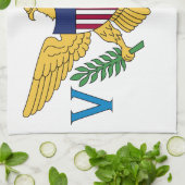 Linge De Cuisine Drapeau des Îles Vierges des États-Unis (Plié)