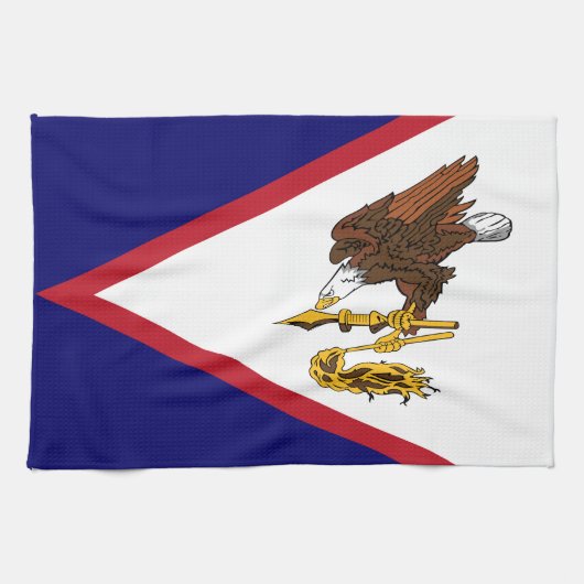Linge De Cuisine Drapeau des Samoa américaines patriotiques (Horizontal)