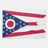 Linge De Cuisine Drapeau d'état de l'Ohio (Horizontal)