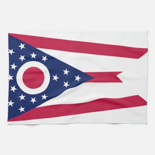 Linge De Cuisine Drapeau d'état de l'Ohio (Horizontal)