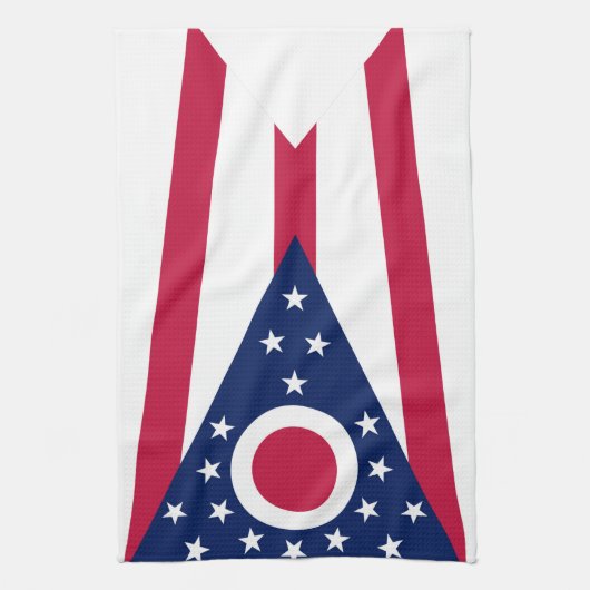 Linge De Cuisine Drapeau d'état de l'Ohio (Vertical)