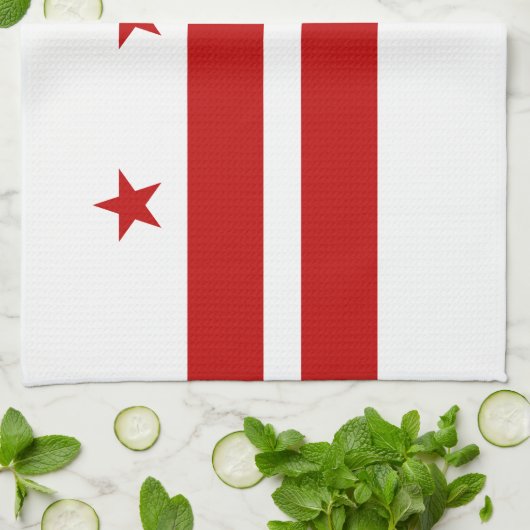 Linge De Cuisine Drapeau d'État de Washington DC (Plié)