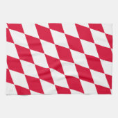 Linge De Cuisine Drapeau diamant Bavière rouge et blanc (Horizontal)