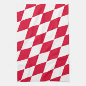 Linge De Cuisine Drapeau diamant Bavière rouge et blanc (Vertical)