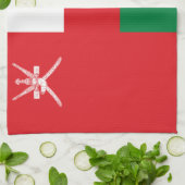 Linge De Cuisine Drapeau d'Oman (Plié)