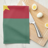 Linge De Cuisine drapeau du Cameroun (Quart Plié)