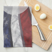 Linge De Cuisine Drapeau du coeur patriotique, appréciation militai (Quart Plié)