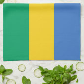 Linge De Cuisine Drapeau du Gabon (Plié)