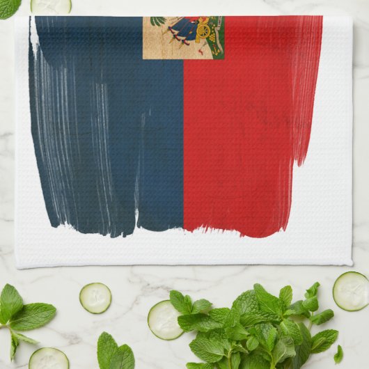 Linge De Cuisine Drapeau du Haïti (Plié)