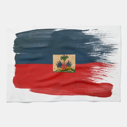 Linge De Cuisine Drapeau du Haïti (Horizontal)