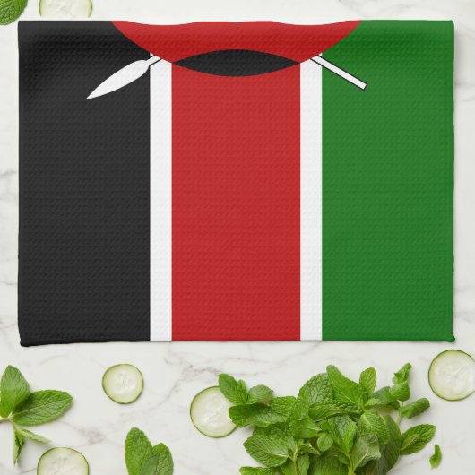 Linge De Cuisine Drapeau du Kenya (Plié)