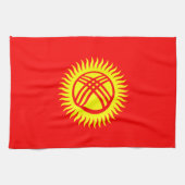 Linge De Cuisine Drapeau du Kirghizistan (Horizontal)