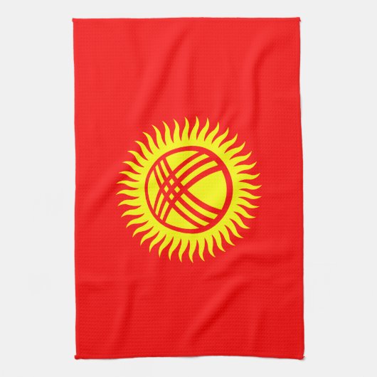 Linge De Cuisine Drapeau du Kirghizistan (Vertical)