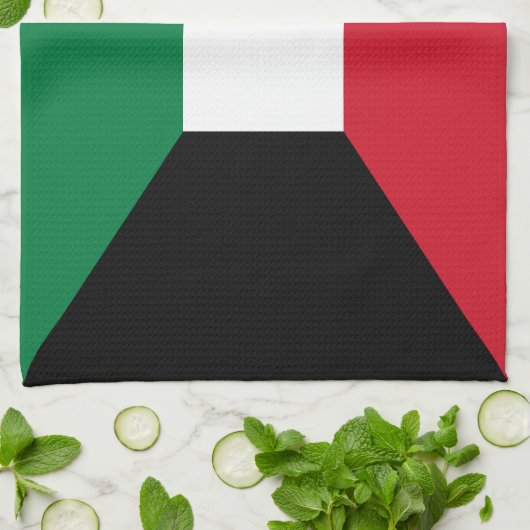 Linge De Cuisine Drapeau du Koweït (Plié)