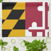 Linge De Cuisine Drapeau du Maryland (Plié)