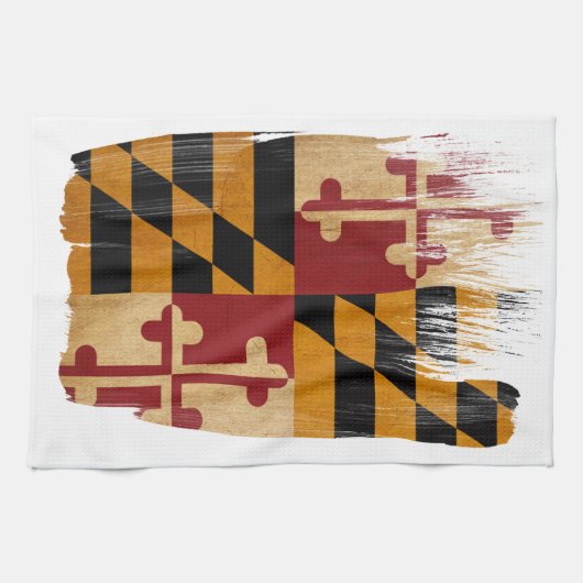Linge De Cuisine Drapeau du Maryland (Horizontal)