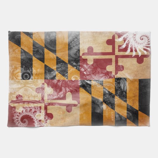 Linge De Cuisine Drapeau du Maryland (Horizontal)