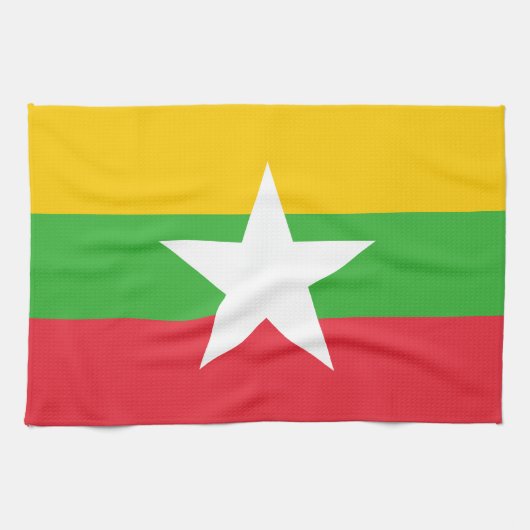Linge De Cuisine Drapeau du Myanmar (Horizontal)