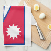 Linge De Cuisine Drapeau du Népal (Quart Plié)