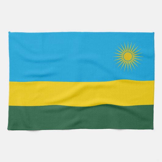 Linge De Cuisine Drapeau du Rwanda (Horizontal)